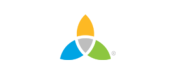 SV LOGO - A trident with orange, green, and blue colored tips